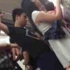 【痴漢動画】そんなに混んでない電車で勃起したチンコで若い女性の尻を突っつく男。