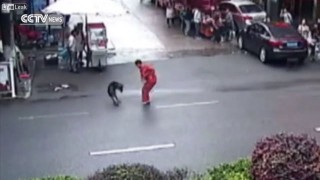 【動画】凶暴なピットブル、街中で20名の人に襲い掛かった結果…。