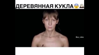 【動画】ロシア人らしき美女がすげー不気味なハロウィンメイクしてるｗ